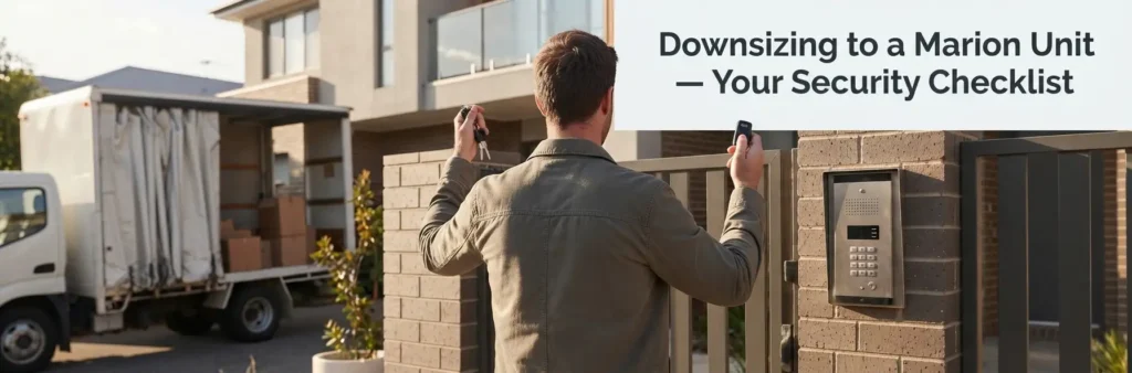 Person moving into a Marion unit with keys and security access