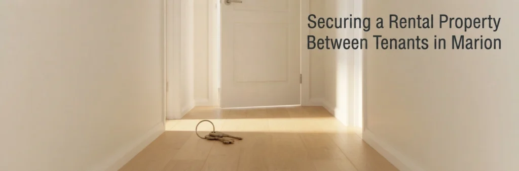 Empty Marion rental property with keys on the floor